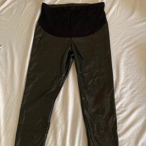 Faux Leather Maternity Pants